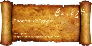 Csorba Ágnes névjegykártya